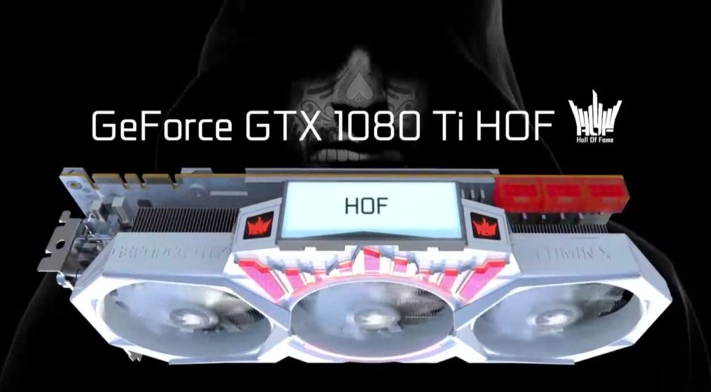 La flamante GALAX GeForce GTX 1080 Ti HOF también contará con panel LCD