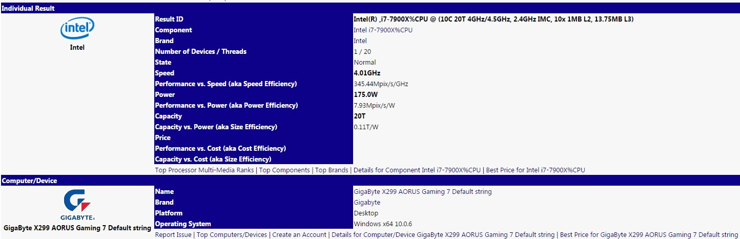 Intel Skylake-X i9 7900X