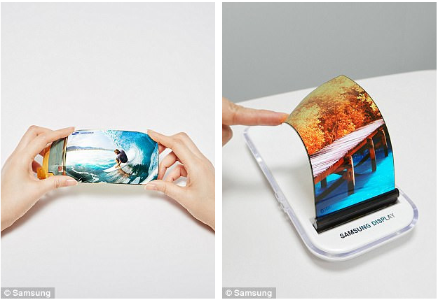 Samsung muestra su primer panel OLED flexible y extensible