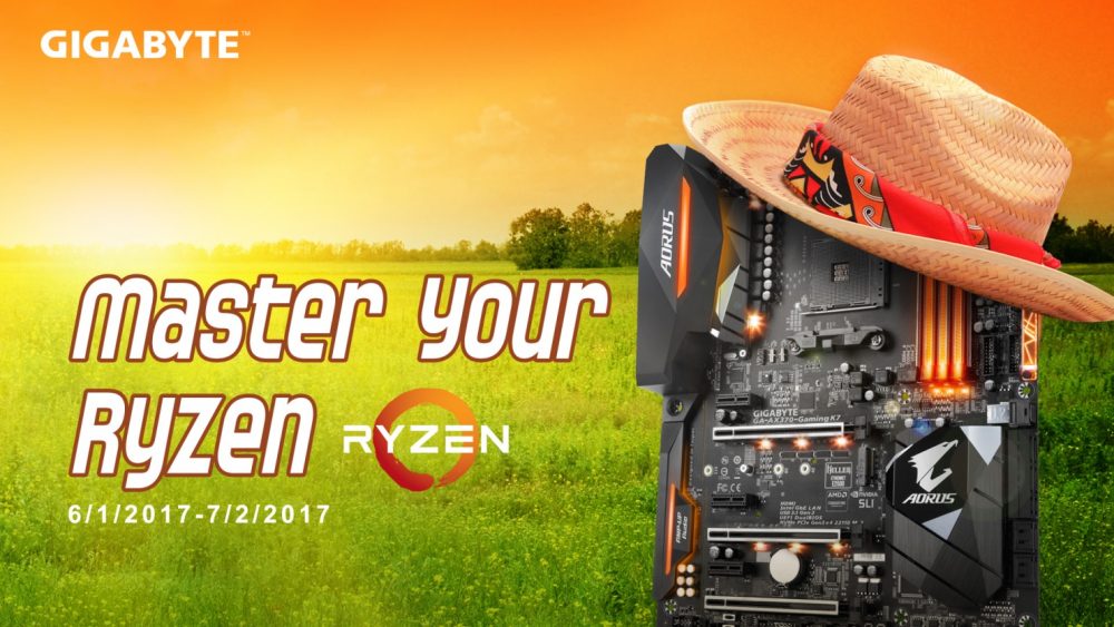NP: GIGABYTE anuncia el Master Your Ryzen™ 2017 Cuarto torneo de Overclocking