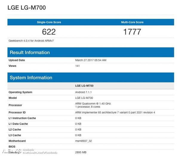 LG Q6 avistado en Geekbench, SoC Snapdragon 430 y 3 GB de RAM