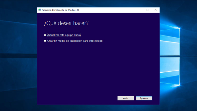 Foto explicación actualización Windows 10