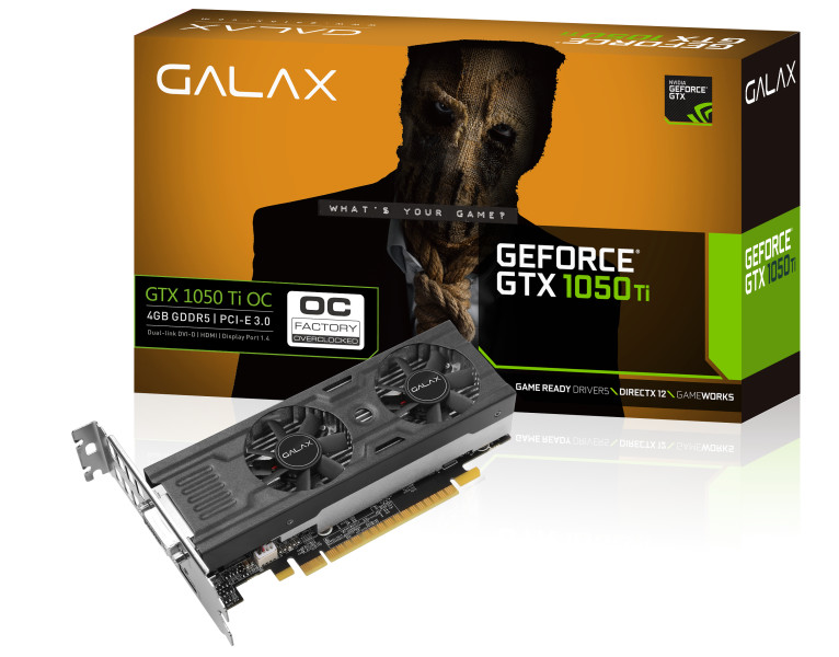 GALAX lanza sus GeForce GTX 1050 OC y GTX 1050 Ti OC de perfil bajo