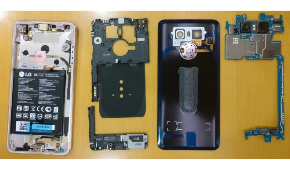 Se muestra el interior del LG G6 en un vídeo