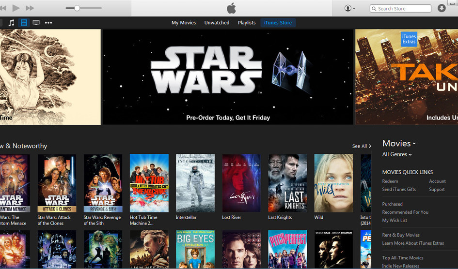 La plataforma de alquiler de películas de Itunes ya funciona en multidispositivos