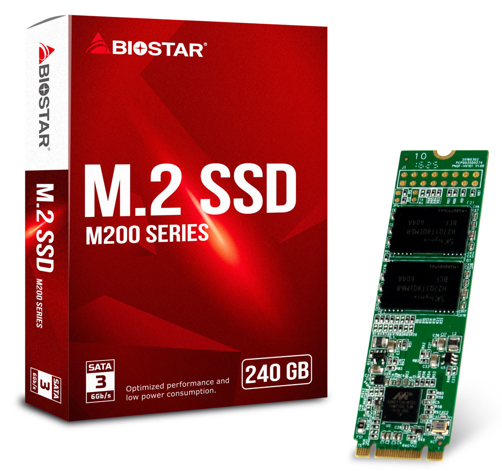 BIOSTAR anuncia la serie M200 M.2 SSD
