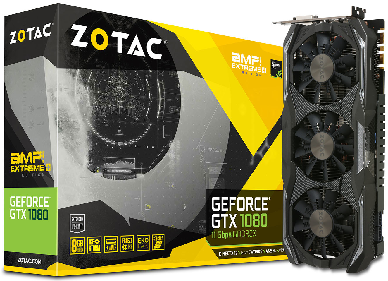 ZOTAC presenta su flamante GeForce GTX 1080 AMP! Extreme con 11 GHz en las memorias