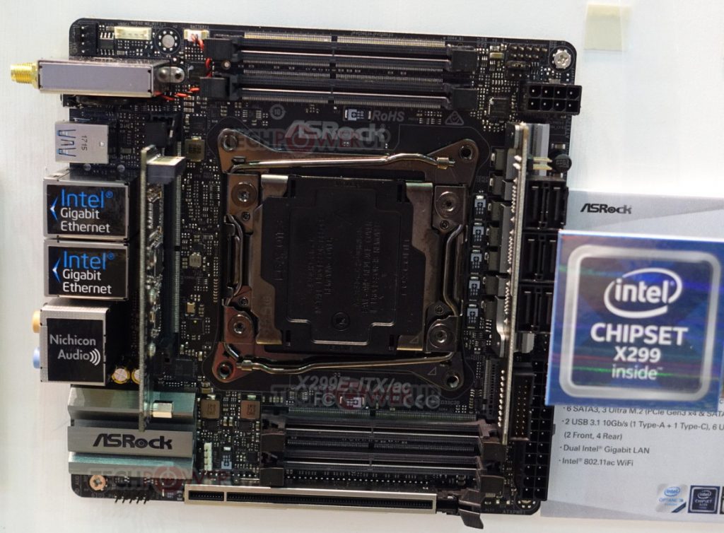 Computex2017 ASRock X299EITX/ac, quadchannel para la plataforma