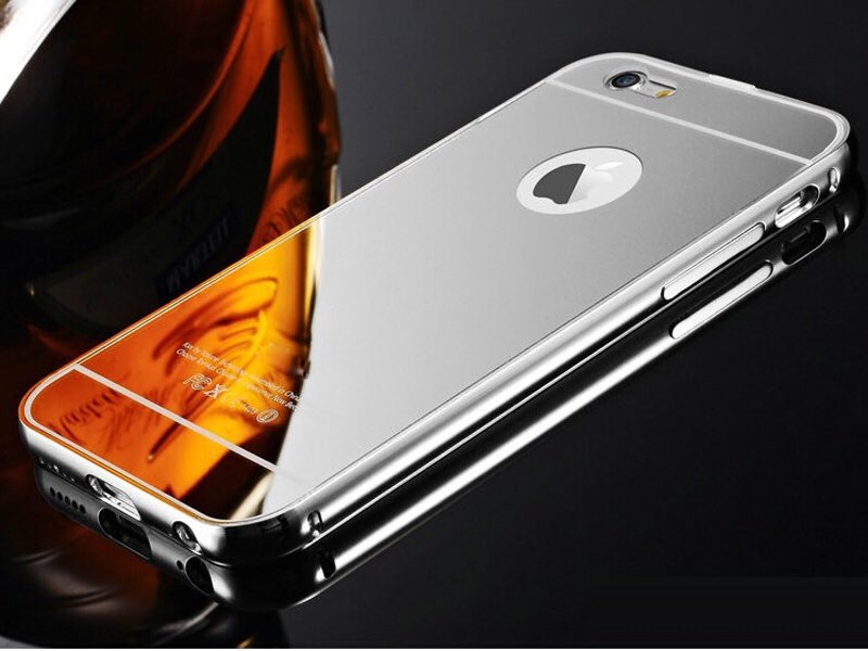 Imagen muestra al iPhone 8 con cubierta tipo espejo