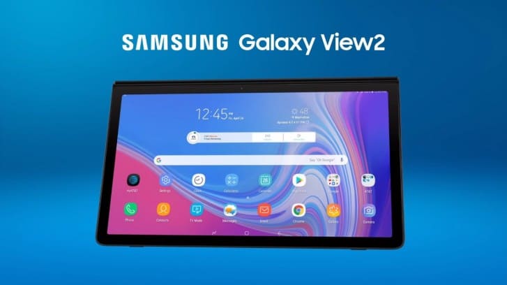 Samsung Galaxy View 2: Tablet de de 17" con SoC Exynos 7884, 3 GB de RAM y 64 de almacenamiento por 740 dólares
