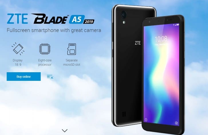 ZTE Blade A5 2019: Smartphone de gama entrada con SoC Unisoc SC9863A, 2 GB de RAM y 2600 mAh por 90 euros