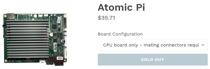 Atomic Pi, otra alternativa a la Raspberry Pi, disponible otra vez