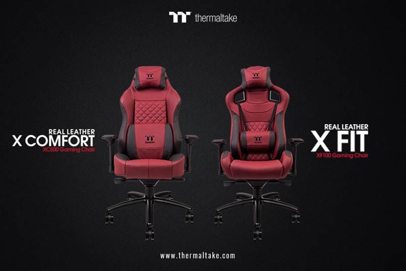 NP: Thermaltake Gaming anuncia nueva silla profesional gaming X FIT & X COMFORT Burgundy Red Real Leather Edition