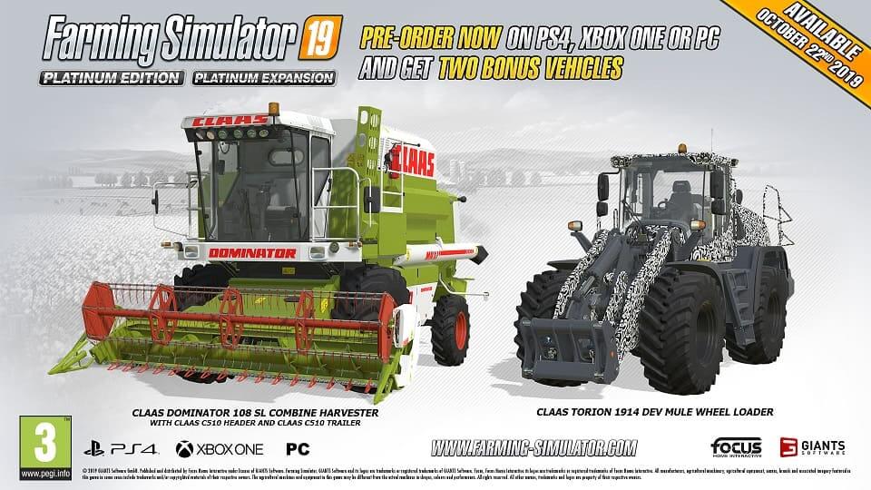 NP: El trailer de la Edición Platinum de Farming Simulator 19 muestra los nuevos vehículos CLAAS