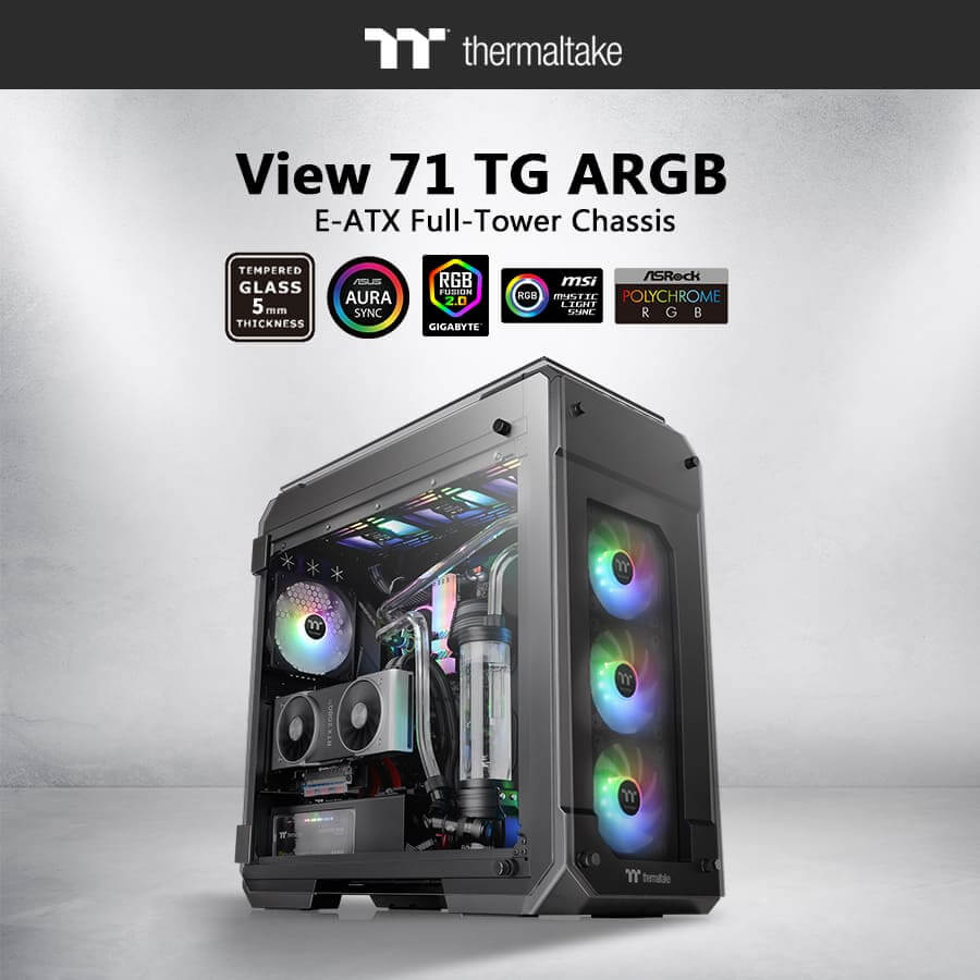 NP: Thermaltake View 71 Tempered Glass ARGB Edition Full-Tower Chassis ya disponible