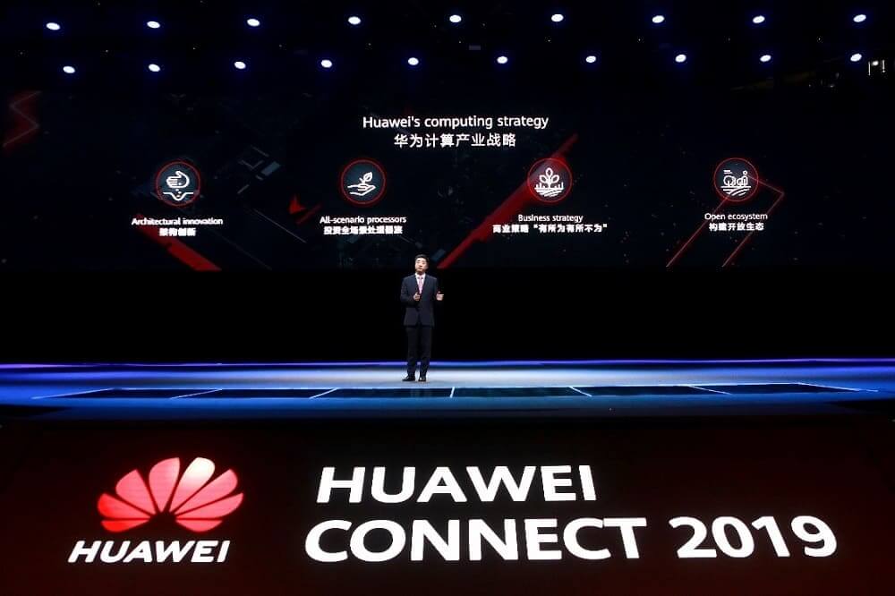 Ken Hu presenta la estrategia en computación de Huawei en su discurso inicial en Huawei Connect 2019.(1)(1)