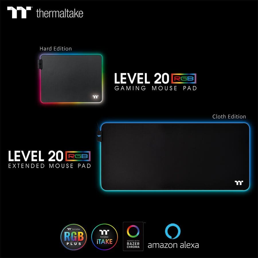 NP: Juega bajo control total con los Level 20 RGB Gaming Mouse Pad Series, de Thermaltake Gaming