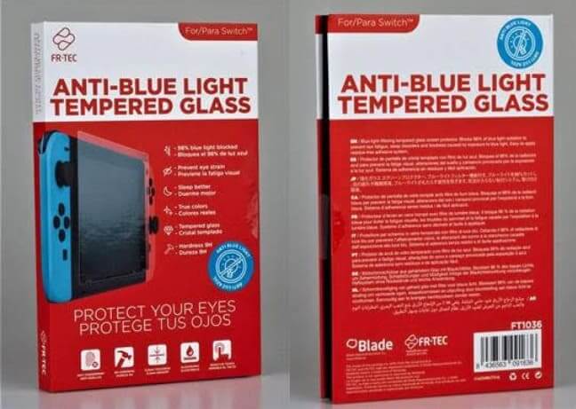 NP: FR-TEC pone a la venta el primer cristal templado para Nintendo Switch con filtro de luz azul HEV