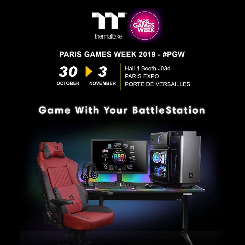 NP: Thermaltake asistirá a la Paris Games Week 2019