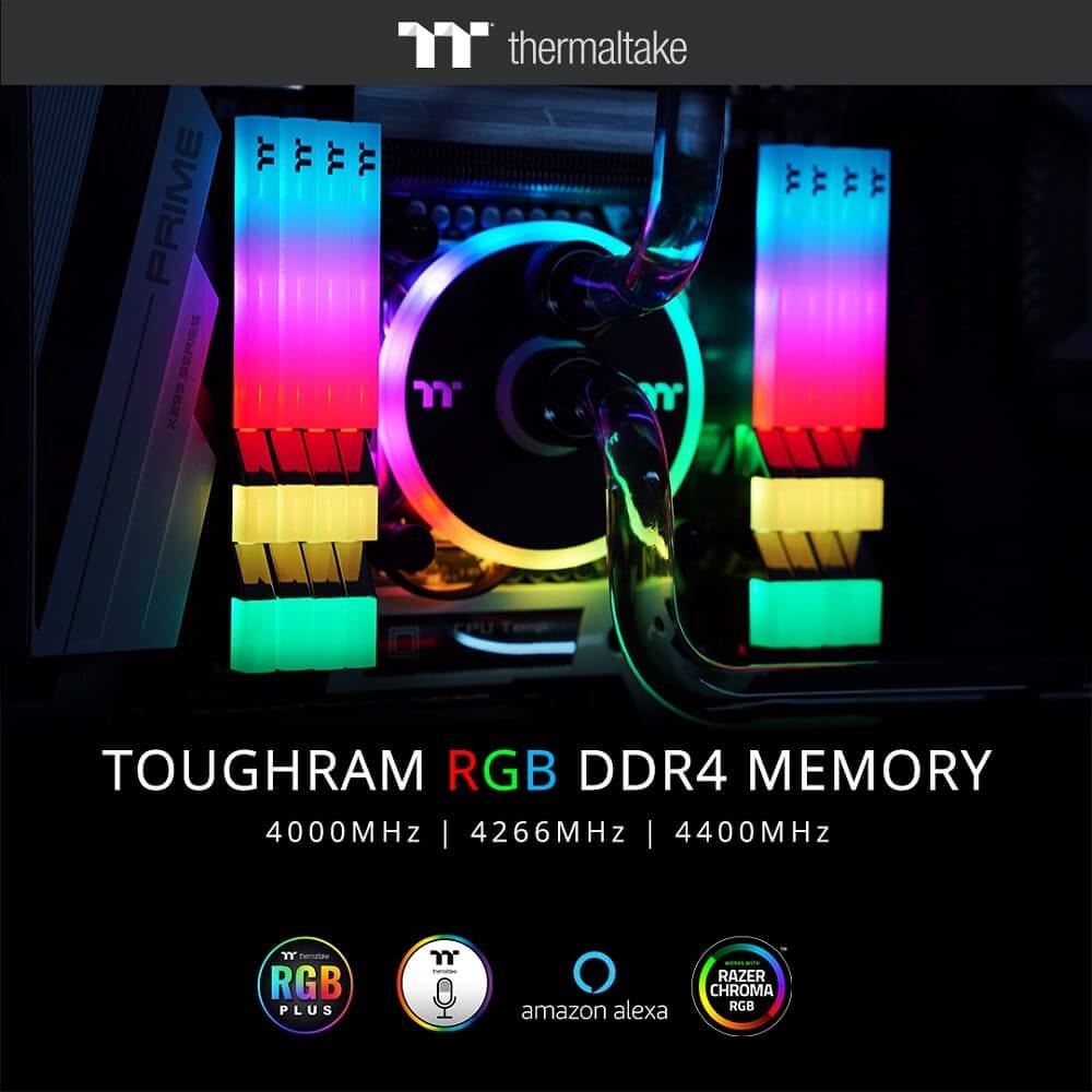 NP: Thermaltake lanza kit de memoria de alta frecuencia TOUGHRAM RGB DDR4 4000MHz | 4266MHz | 4400MHz 16GB