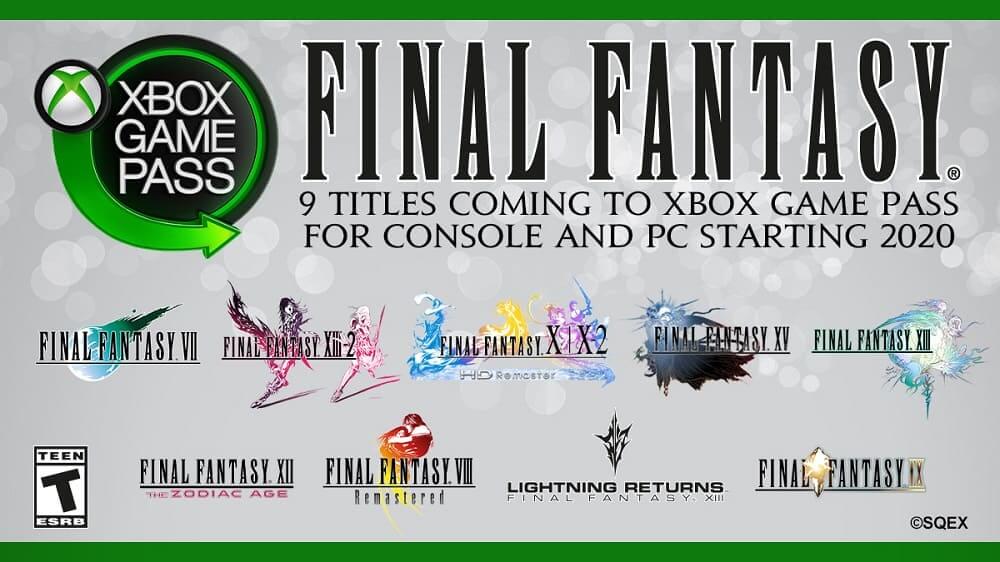 NP: Nuevo clásicos de Final Fantasy en el Xbox Game Pass en 2020