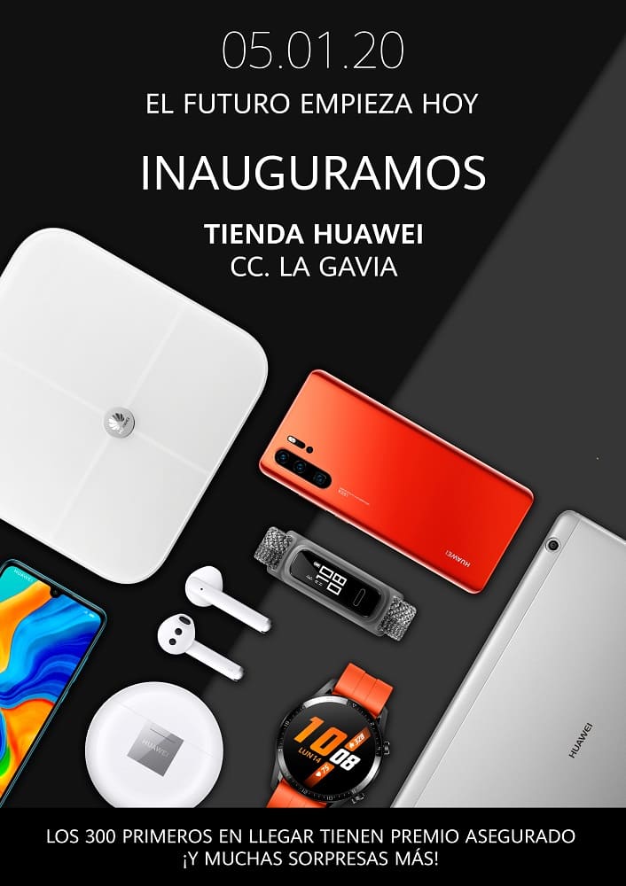 NP: Huawei abrirá el 5 de enero su Tienda Huawei en el centro comercial La Gavia de Madrid