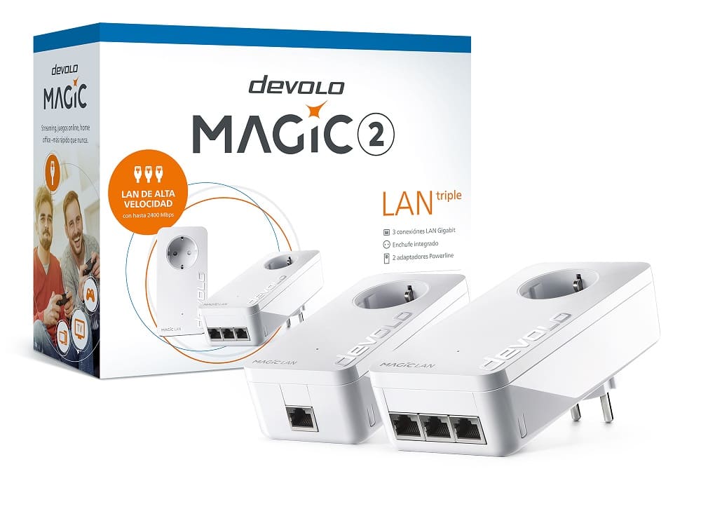 NP: devolo Magic 2 LAN triple: el adaptador Powerline más rápido con tres puertos Gigabit LAN