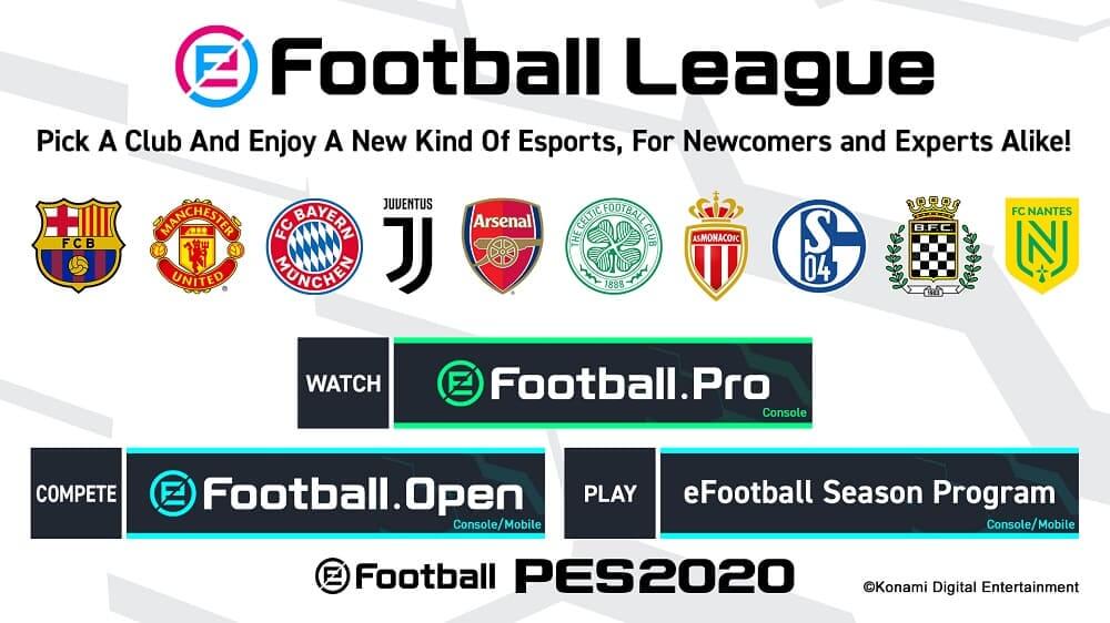 NP: Konami anuncia 10 clubes profesionales para participar en la temporada eFootball 2019/20