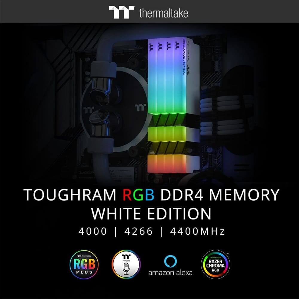 NP: Thermaltake lanza el nuevo kit de memoria TOUGHRAM DDR4 y nuevas especificaciones para el kit de memoria TOUGHRAM RGB DDR4 White Edition