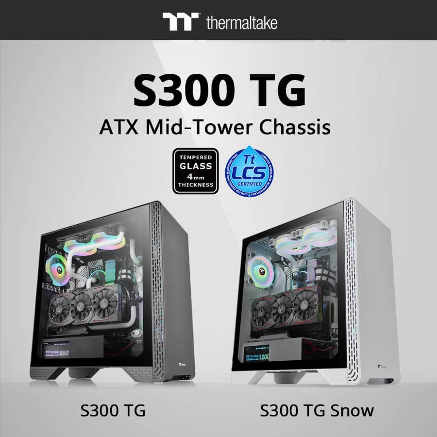 NP: Nueva Thermaltake S300 Tempered Glass Mid-Tower Chassis