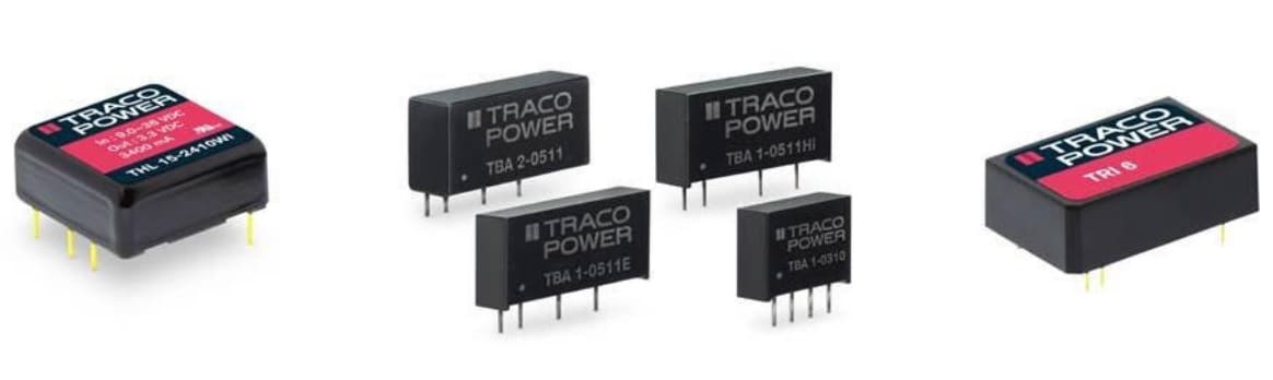 NP: RS Components presenta tres nuevas líneas de convertidores DC-DC del fabricante suizo TRACO Power