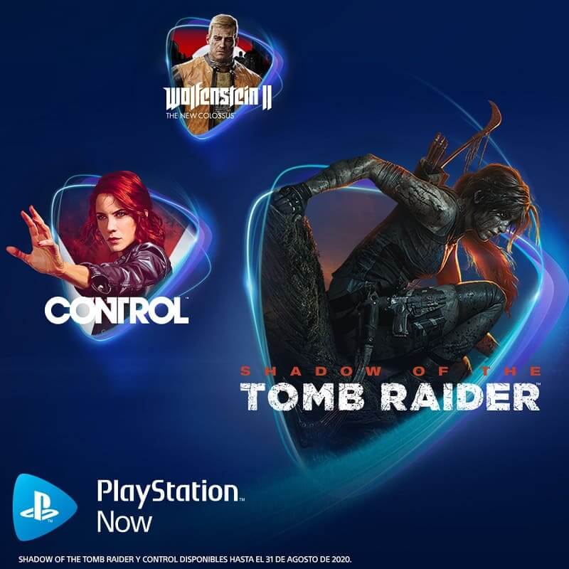 NP: Shadow of the Tomb Raider, Control y Wolfenstein II: The New Colossus se suman al servicio PlayStation Now