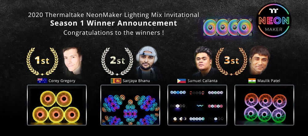 NP: Se anuncian los ganadores de 2020 Thermaltake Neonmaker Lighting Mix Invitational Season 1
