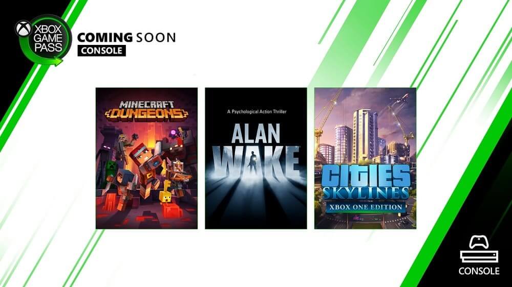 Próximamente en Xbox Game Pass: Minecraft Dungeons, Alan Wake, Cities: Skylines y más