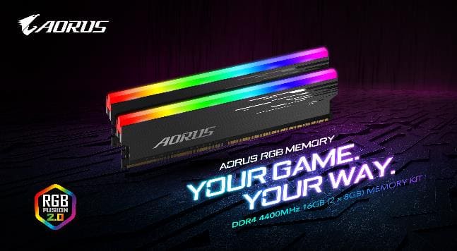GIGABYTE presenta AORUS RGB MEMORY 4400MHz 16GB