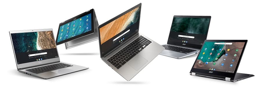Ya están disponibles los últimos Chromebooks de Acer, una nueva serie de dispositivos para productividad, entretenimiento y diversión en familia