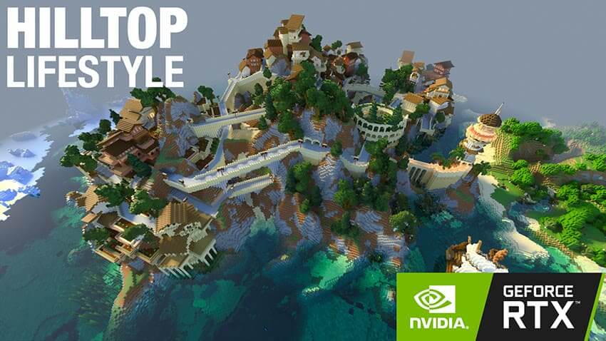NVIDIA lanza 5 nuevos mundos para Minecraft con RTX
