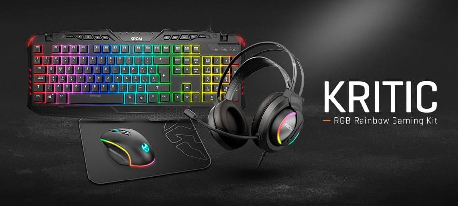 Krom presenta Kritic, un completo pack de periféricos gaming con iluminación RGB