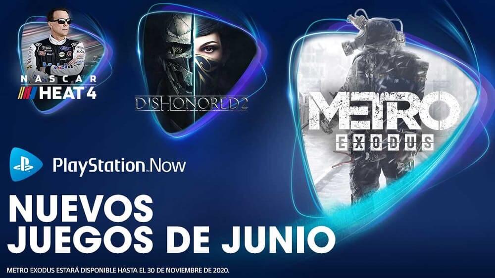 Metro Exodus, Dishonored 2 y NASCAR Heat 4 entre las novedades del mes de junio para PlayStation Now