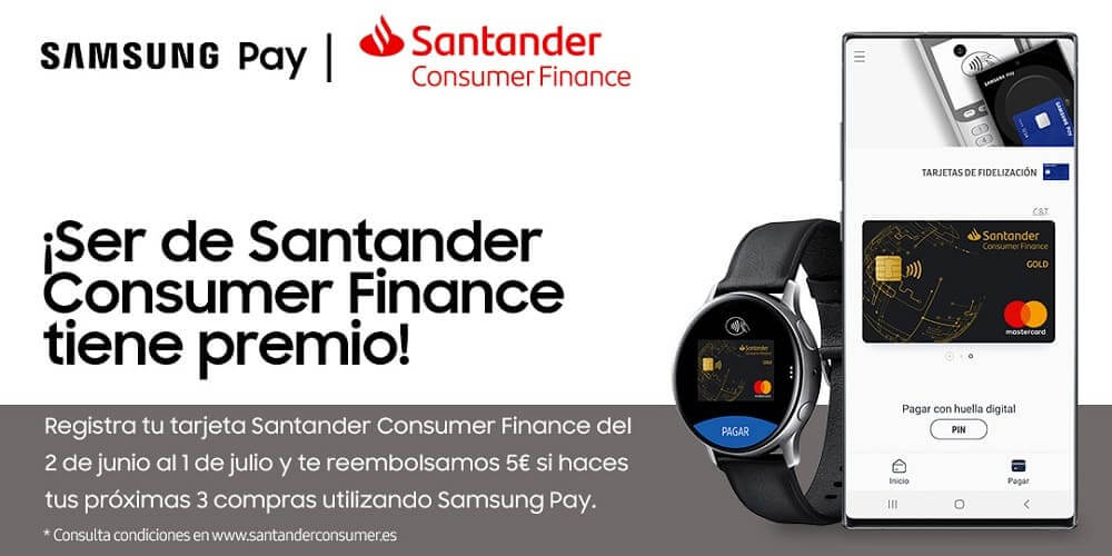 Santander Consumer Finance se incorpora al servicio de pago móvil Samsung Pay