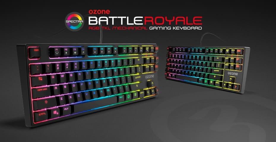 Ozone presenta Battle Royale, un teclado TKL con RGB y switches Red Cherry MX
