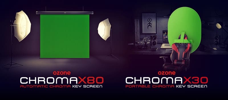 Ozone presenta Chroma X30 y Chroma X80, dos cromas perfectos para streaming, fotografía y edición de vídeo profesionales