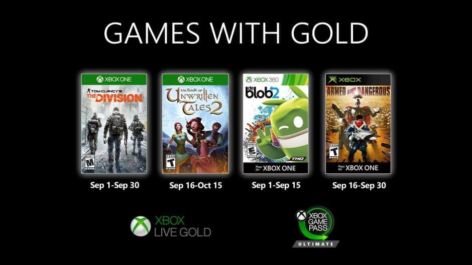 Anunciados los Games with Gold de septiembre de 2020
