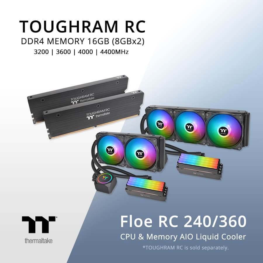 Thermaltake Floe RC360/RC240 CPU & AIO Memory AIO Liquid Cooler
