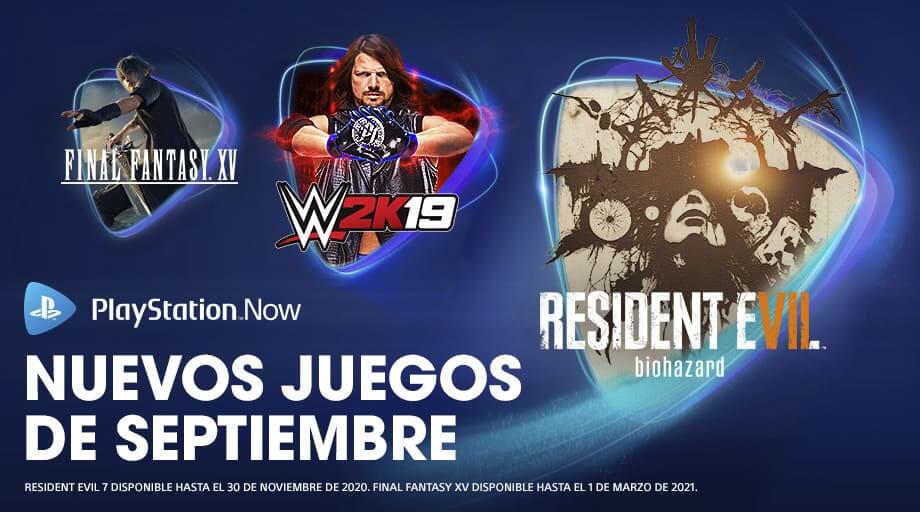 RESIDENT EVIL 7 biohazard, Final Fantasy XV, WWE 2K19 y Observation llegan en septiembre a PlayStation Now