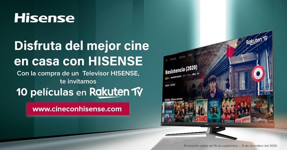 Los usuarios de Hisense podrán disfrutar del mejor cine de la plataforma Rakuten TV con la compra de uno de sus nuevos televisores