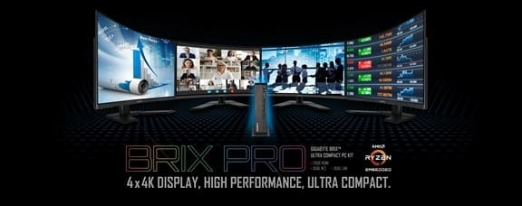 GIGABYTE lanza el nuevo PC compacto BRIX PRO que adopta procesadores AMD Ryzen Embedded V/R1000