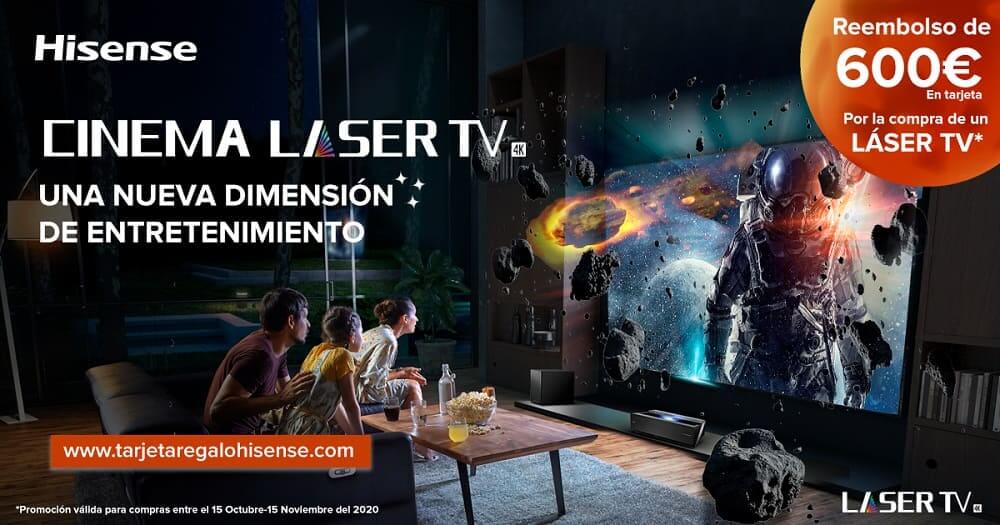 La nueva Láser TV de Hisense llega con una tarjeta regalo de MasterCard de 600 euros