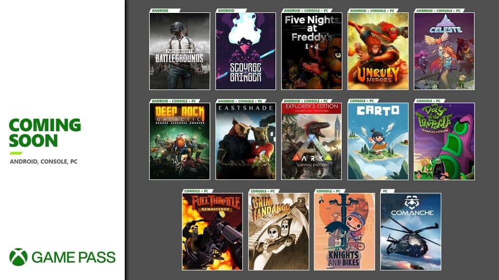 Próximamente en Xbox Game Pass: Celeste, Grim Fandango Remastered, PUBG y muchos más