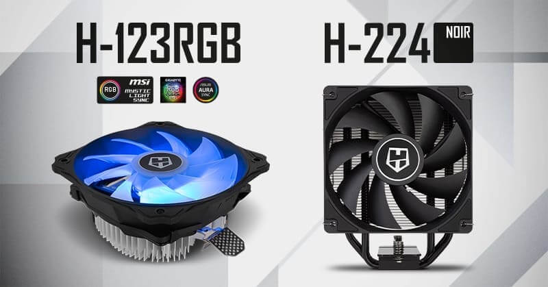 Nox presenta H-123 RGB y H-224 Noir, dos innovadores coolers para CPU que combinan eficiencia y diseño